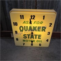 Quaker State lighted clock