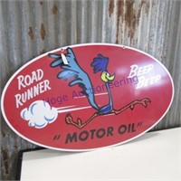 Road Runner Motor Oil oval sign