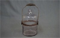 Antique E Z Way Glass Kerosene Stove Fuel Bottle