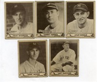 1940 Play Ball Card Lot (5) 121, 122, 123, 125,143