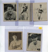 1939 Play Ball (5) Card Lot 21, 49, 111, 113, 116