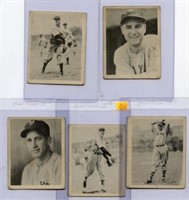 1939 Play Ball (5) Card Lot 22, 23, 24, 28, 35