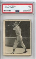 1939 Play Ball Ted Williams HOF Rookie #92 PSA 1.5