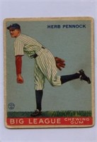 1933 Goudey Herb Pennock # 138 HOF