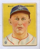 1933 Goudey Billy Urbanski # 212