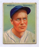 1933 Goudey Wesley Ferrell # 218