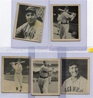 1939 Play Ball (5) Card Lot 99, 102, 109, 110, 114