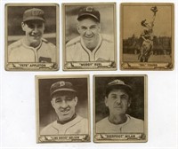 1940 Play Ball Card Lot (5) 101, 127, 128, 130,135