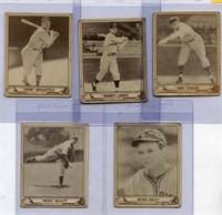 1940 Play Ball Card Lot (5) 19, 20, 28, 52, 67