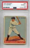 1933 Goudey Lou Gehrig # 92 PSA 2.5