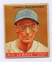 1933 Goudey Danny MacFayden # 156