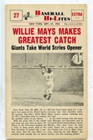 1960 Nu Card Hi Lites Willie Mays # 27