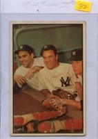 1953 Bowman Color Bauer, Berra & Mantle #44