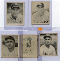 1939 Play Ball (5) Card Lot 73, 74, 75, 80, 86