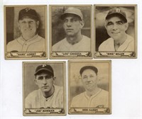 1940 Play Ball Card Lot (5) 137, 157, 160, 161,162