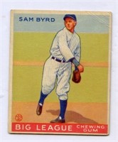 1933 Goudey Sam Byrd # 157