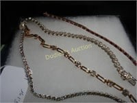 4 Sterling Bracelet Incl. Rhinestone & 2 W/ Gold W