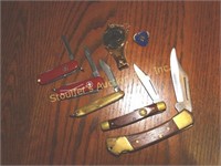 5 Jackknives/pen knives, cowboy fingernail