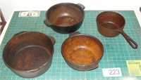 Grouping of Cast Iron Pots