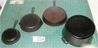 Grouping of Cast Iorn Pans Griswold & Others