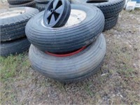 3 USED Wheelbarrow Tires & Wheels