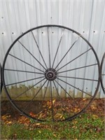 Metal wagon wheel