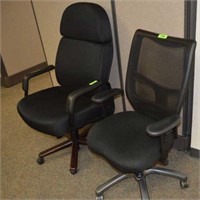 2-OFFICE CHAIRS ON CASTERS