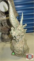 Cambodian glazed ceramic Temple Lion or Dragon