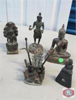 Five assorted Thai Deities size 4"/2"high.