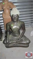 Old Thailand Bronze Seated Buddha seating cross