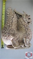Thailand modern glazed ceramic Temple Lion. Size