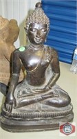 Old Thailand Bronze Seated Buddha. Seated on a