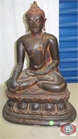 Thailand Bronze seated Buddha on a stylized Lotus