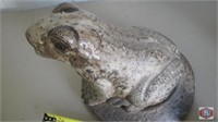 Thailand Ceramic figure of a frog. Size 12" long