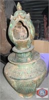 Old South East Asian Glazed Ceramic Lantern.