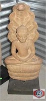 Northern Thailand Carved Sand Stone seated