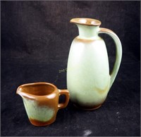 2 Frankoma Red Clay Pottery Pitcher & Creamer Lot