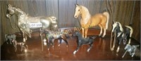 (8) Horse Statues