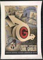 Rare German Advertising Agency Poster, 1940's