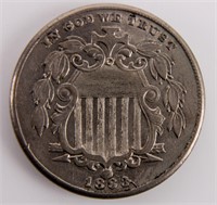 Coin 1883 Shield Nickel in Choice Brilliant Unc.