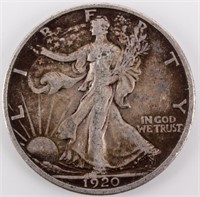Coin 1920-S Walking Liberty Half Dollar Scare Fine