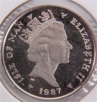 Coin 1987 Isle of Man 1/4 Troy Ounce Platinum