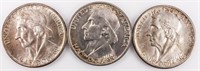 Coin 1937-P,D & S Daniel Boone Set Gem BU