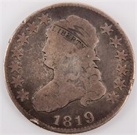 Coin 1835 U.S. Bust Quarter in Fine *