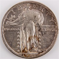 Coin 1924 standing Liberty Quarter Choice VF+