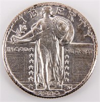 Coin 1930 standing Liberty Quarter Gem B. Unc.