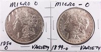 Coin 2 Morgan Silver Dollars 1880-O & 1899-O