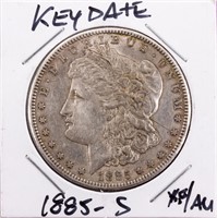 Coin 1885-S Morgan Silver Dollar Extra Fine Key!