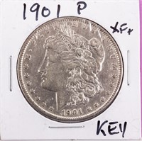 Coin 1901  Morgan Silver Dollar Extra Fine Key!