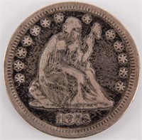 Coin 1876-CC Seated Liberty Quarter in Very Fine